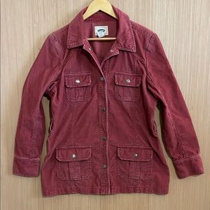Old navy snap button corduroy jacket missing belt early 2000s